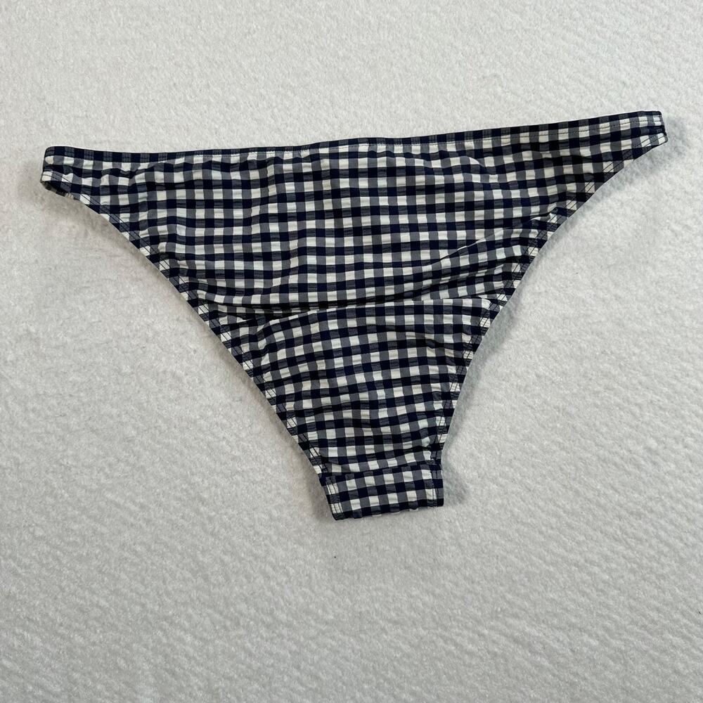 Tory Burch Gingham Hipster Bikini Bottom 48960 Women's X-Large Swim Navy/White - Picture 7 of 9